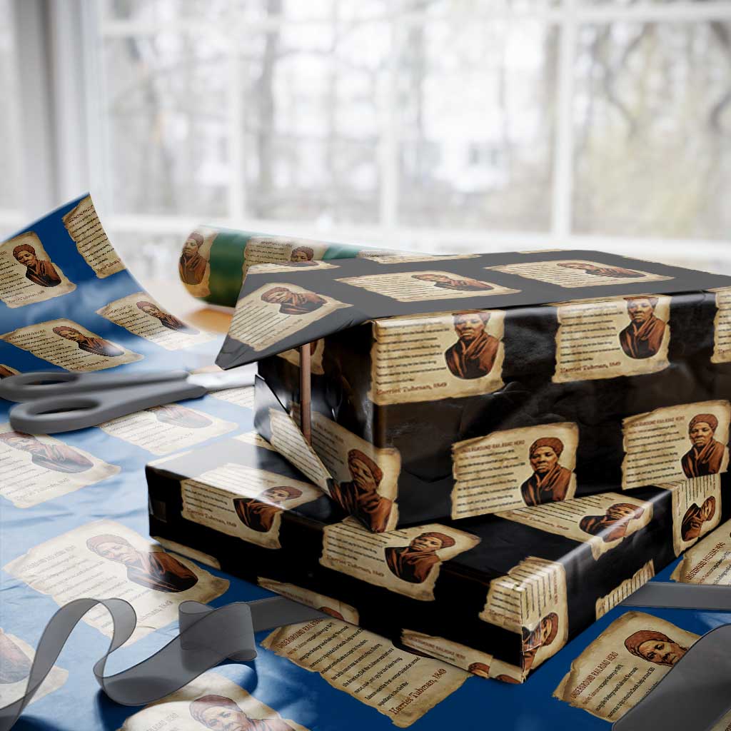 Harriet Tubman Wrapping Paper Roll Black American Hero Underground Railroad TS12 Black Print Your Wear