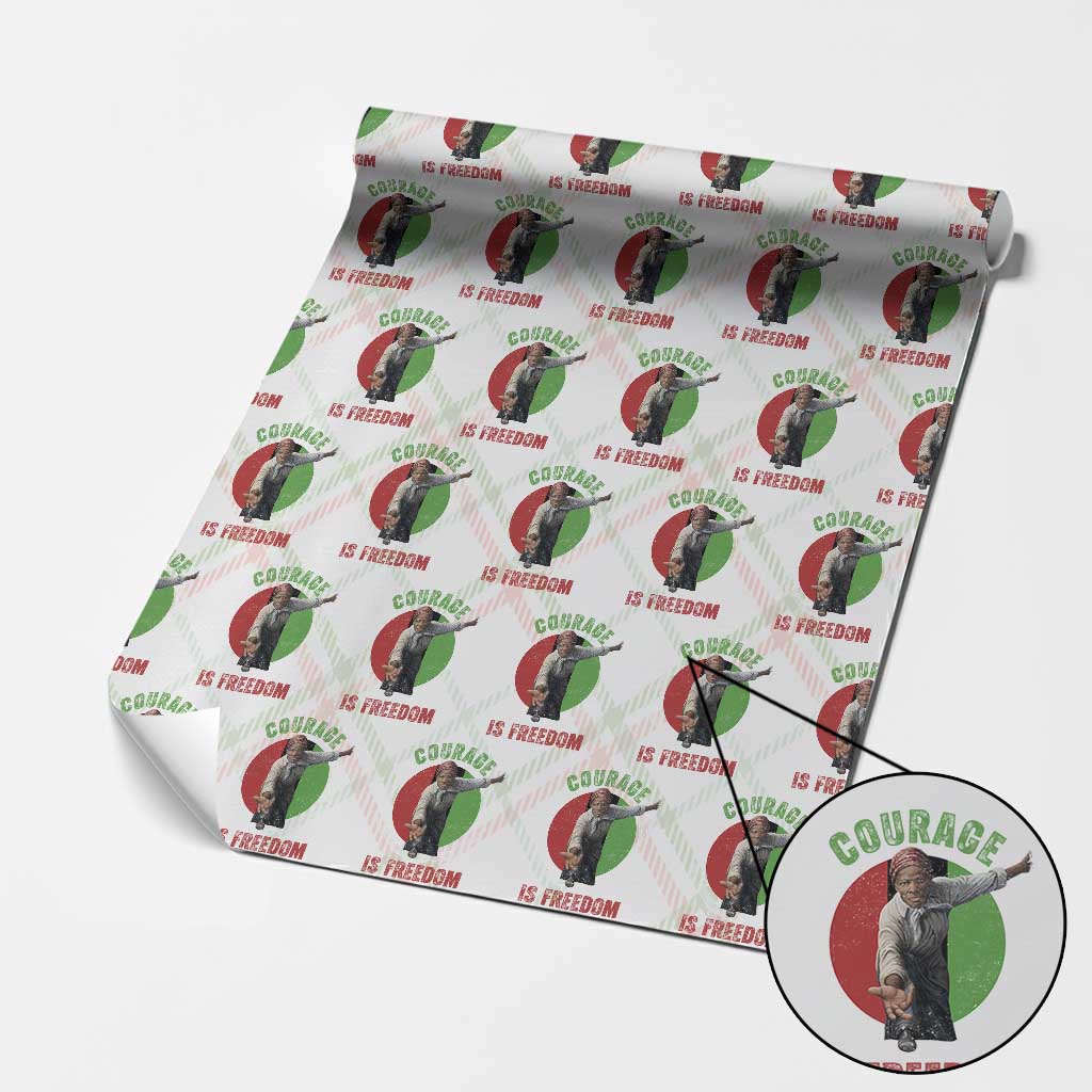 Harriet Tubman Wrapping Paper Roll Courage Is Freedom Black History Hero TS11 Christmas Plaid Print Your Wear