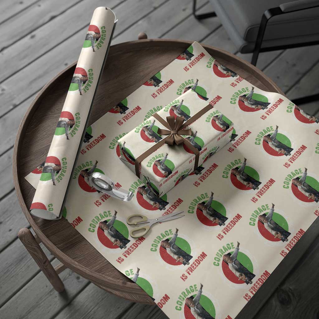 Harriet Tubman Wrapping Paper Roll Courage Is Freedom Black History Hero TS11 Beige Print Your Wear