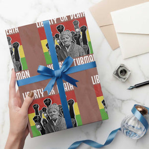 Harriet Tubman Wrapping Paper Roll Liberty Or Death Women Empowerment Quote TS12 Mocha Print Your Wear