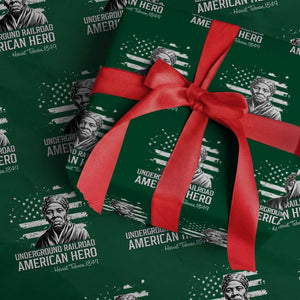 Harriet Tubman Wrapping Paper Roll Underground Railroad American Hero History TS14 Green Print Your Wear
