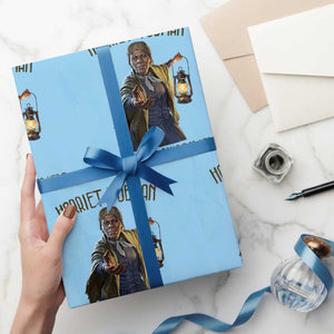 Harriet Tubman Wrapping Paper Roll Underground Railroad Hero Black History Month Gift TS12 Light Blue Print Your Wear