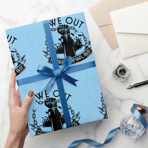 Harriet Tubman Wrapping Paper Roll We Out Breaking The Chains Iconic Legacy Gift TS12 Light Blue Print Your Wear