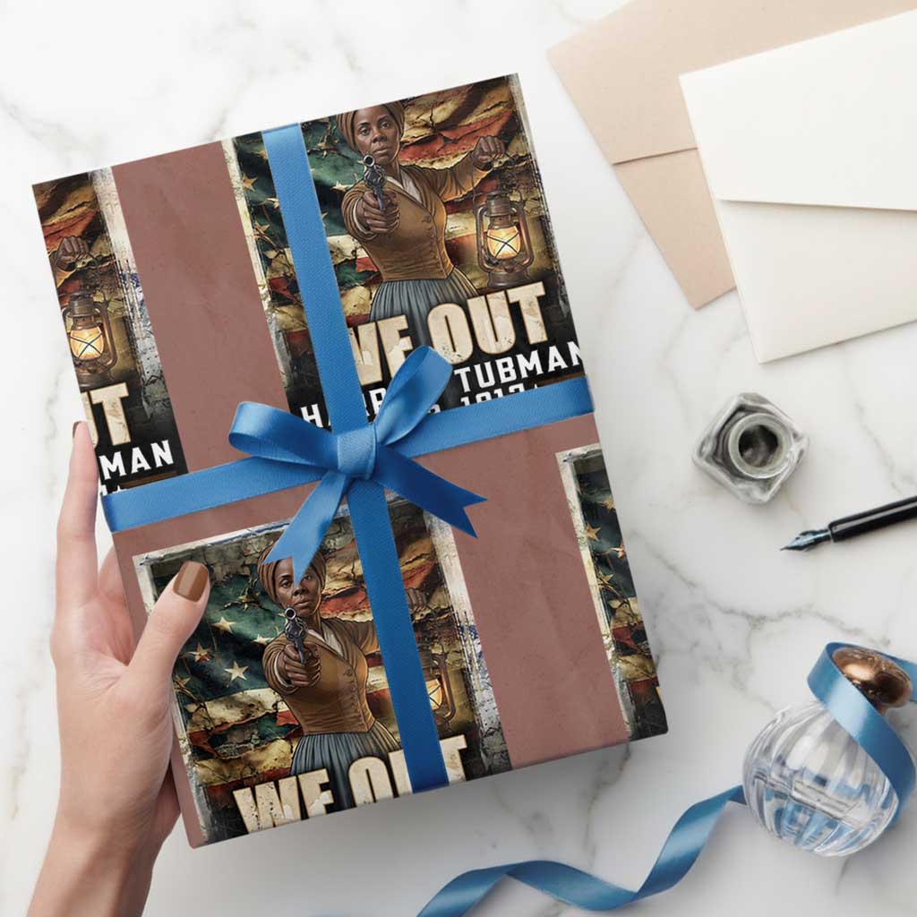 Harriet Tubman Wrapping Paper Roll We Out Civil Rights History Movement Gift TS12 Mocha Print Your Wear
