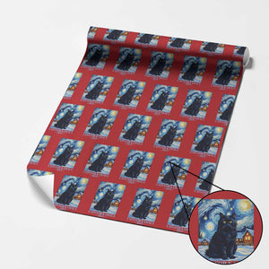Harris Christmas Wrapping Paper Roll Cats For Kamala 2024 Black Yule Cat TS11 Red Print Your Wear