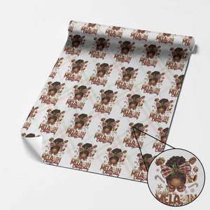 Have A Melanin Christmas African American Girl Xmas Wrapping Paper Roll TS11 Christmas Plaid Print Your Wear