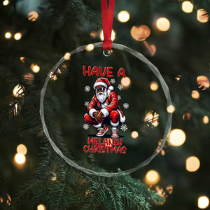 Have A Melanin Christmas Crystal Glass Ornament Black Pride Xmas Gift TS12 Print Your Wear