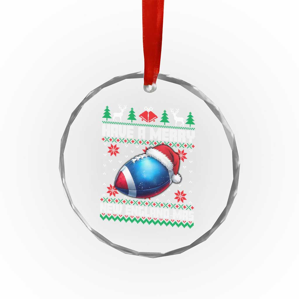 Have A Merry NE Mas Crystal Glass Ornament Funny Football Fan Ugly Christmas Gift TS12 Print Your Wear