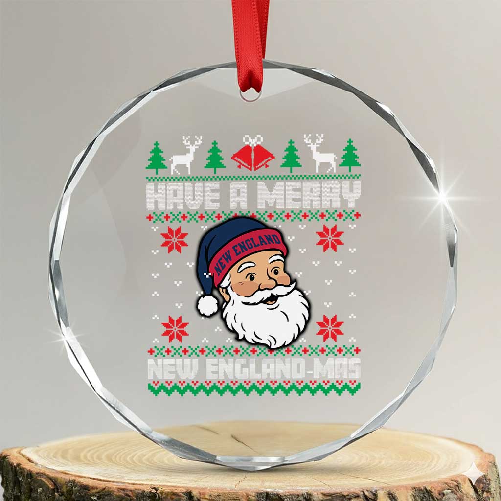 Have A Merry NE Mas Crystal Glass Ornament Funny Ugly Christmas Football Gift TS12 Transparent Glass 3'' Circle Print Your Wear