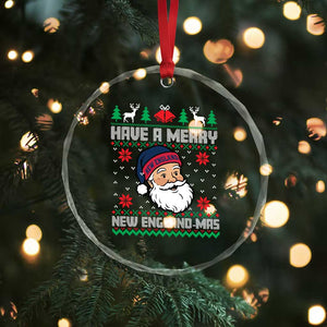 Have A Merry NE Mas Crystal Glass Ornament Funny Ugly Christmas Football Gift TS12 Print Your Wear