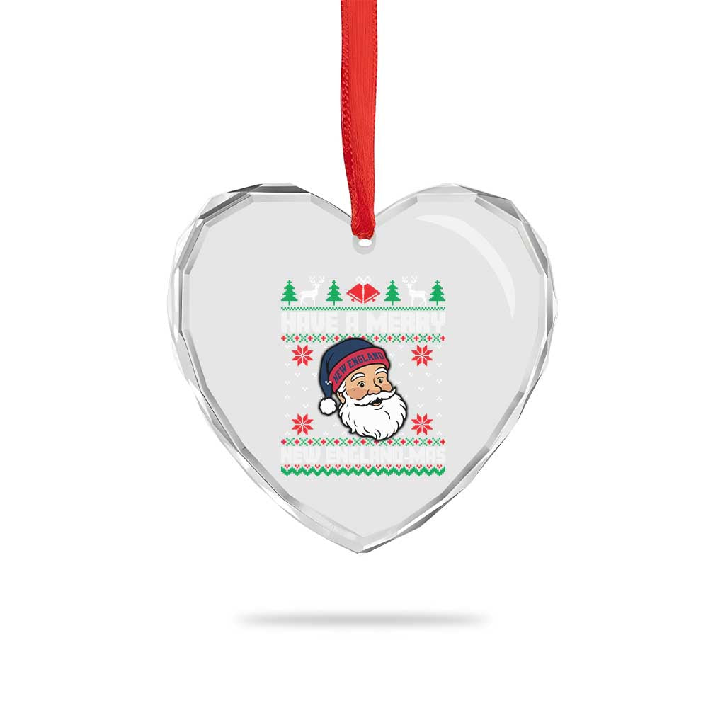Have A Merry NE Mas Heart Crystal Glass Ornament Funny Ugly Christmas Football Gift TS12 Print Your Wear