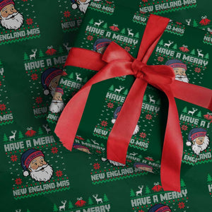 Have A Merry NE Mas Wrapping Paper Roll Funny Ugly Christmas Football Gift TS12 Green Print Your Wear