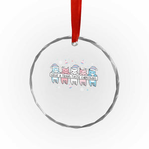 Have A Trans Tastic Christmas Gift Crystal Glass Ornament LGBTQ Cat Lover TS12 Print Your Wear