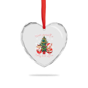 Have Yourself A Merry Little Pigmas Heart Crystal Glass Ornament Christmas Pig Lover Farm Life TS12 Print Your Wear