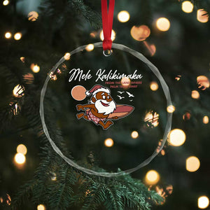 Hawaii Crystal Glass Ornament Beach Holiday Xmas Palm Tree Slay Santa TS10 Print Your Wear