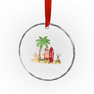 Hawaii Crystal Glass Ornament Christmas On The Beach Holiday Xmas Palm Tree TS10 Print Your Wear