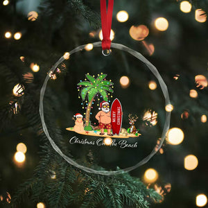Hawaii Crystal Glass Ornament Christmas On The Beach Holiday Xmas Palm Tree TS10 Print Your Wear