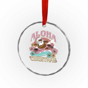 Hawaii Crystal Glass Ornament Retro African American Surfing Santa With Tattoos Aloha Christmas TS10 Print Your Wear