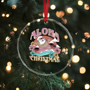 Hawaii Crystal Glass Ornament Surfing Santa With Tattoos Aloha Christmas TS10 Print Your Wear