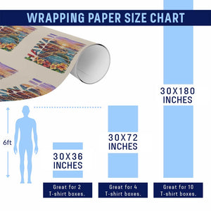Hawaii Sea Turtle Wrapping Paper Roll Tropical Sunset Island Vacation Gift
