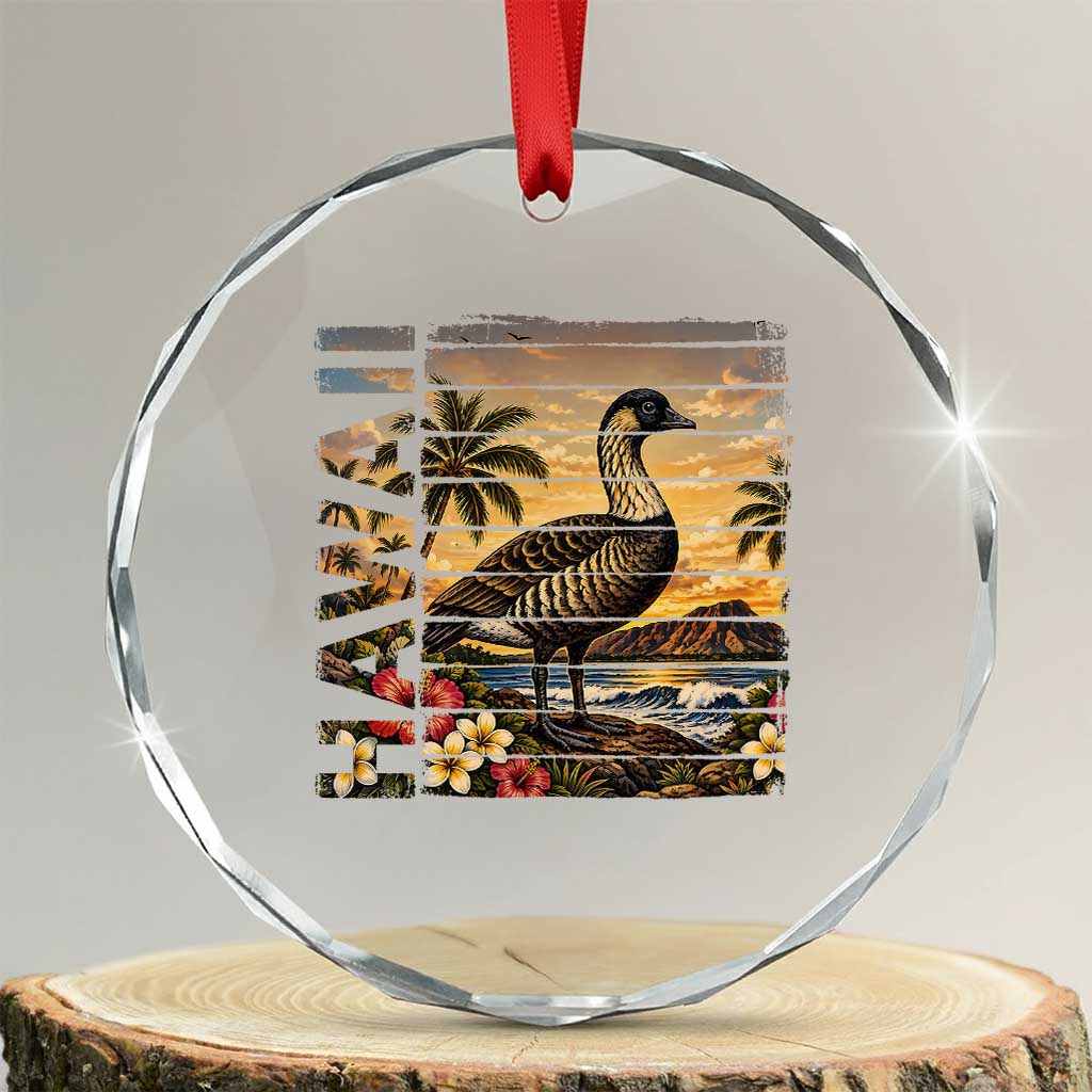 Hawaii Tropical Bird Crystal Glass Ornament Summer Island Vacation Gift