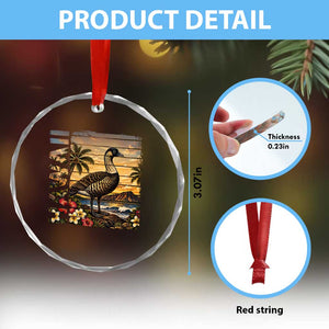 Hawaii Tropical Bird Crystal Glass Ornament Summer Island Vacation Gift