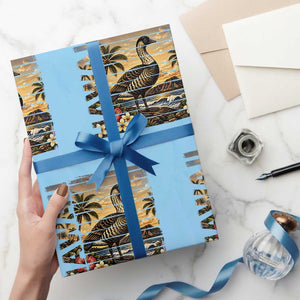 Hawaii Tropical Bird Wrapping Paper Roll Summer Island Vacation Gift