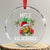 Hawaii Xmas Crystal Glass Ornament Mele Kalikimaka Hawaiian Pineapple Xmas Lights Santa Hat TS10 Transparent Glass 3'' Circle Print Your Wear