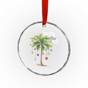 Hawaiian Xmas Crystal Glass Ornament Deck The Palms Christmas Palm Tree Beach Family Vacation TS10 Print Your Wear