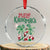 Hawaiian Xmas Crystal Glass Ornament Mele Kalikimaka Santa Climb Palm Tree TS09 Transparent Glass 3'' Circle Print Your Wear