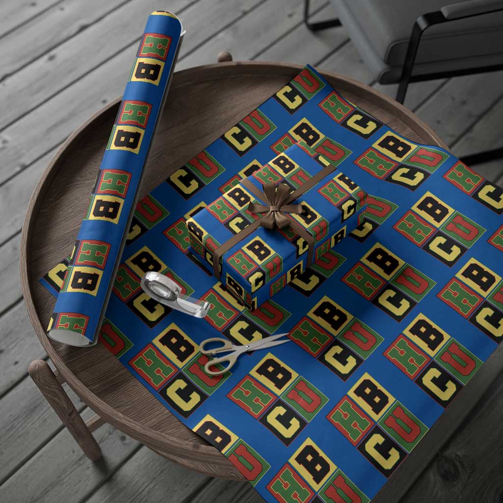 HBCU Block Letter Pride Graphic Wrapping Paper Roll College Support Statement Black Excellence TS02 Blue Print Your Wear