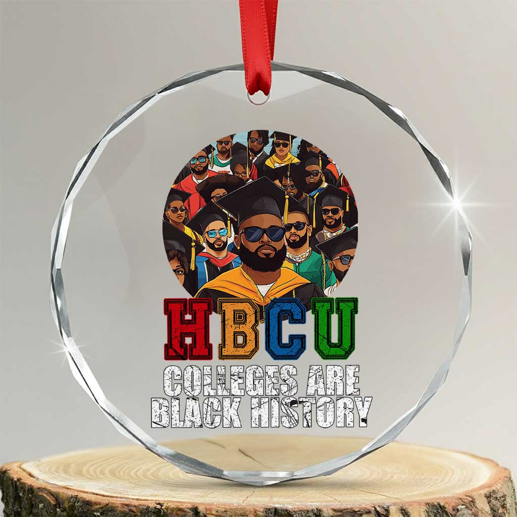 HBCU Colleges Are Black History Crystal Glass Ornament African Education TS02 Transparent Glass 3'' Circle Print Your Wear