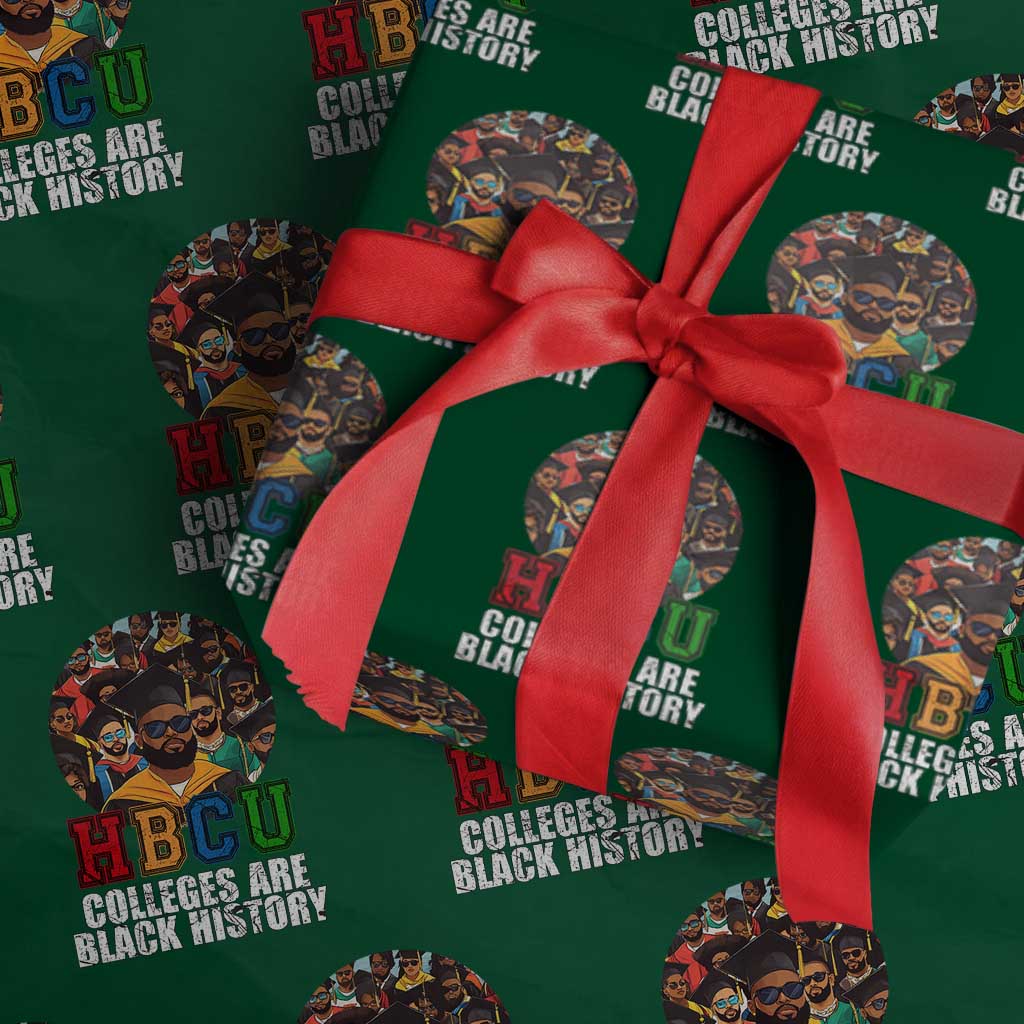 HBCU Colleges Are Black History Wrapping Paper Roll African Education TS02 Green Print Your Wear