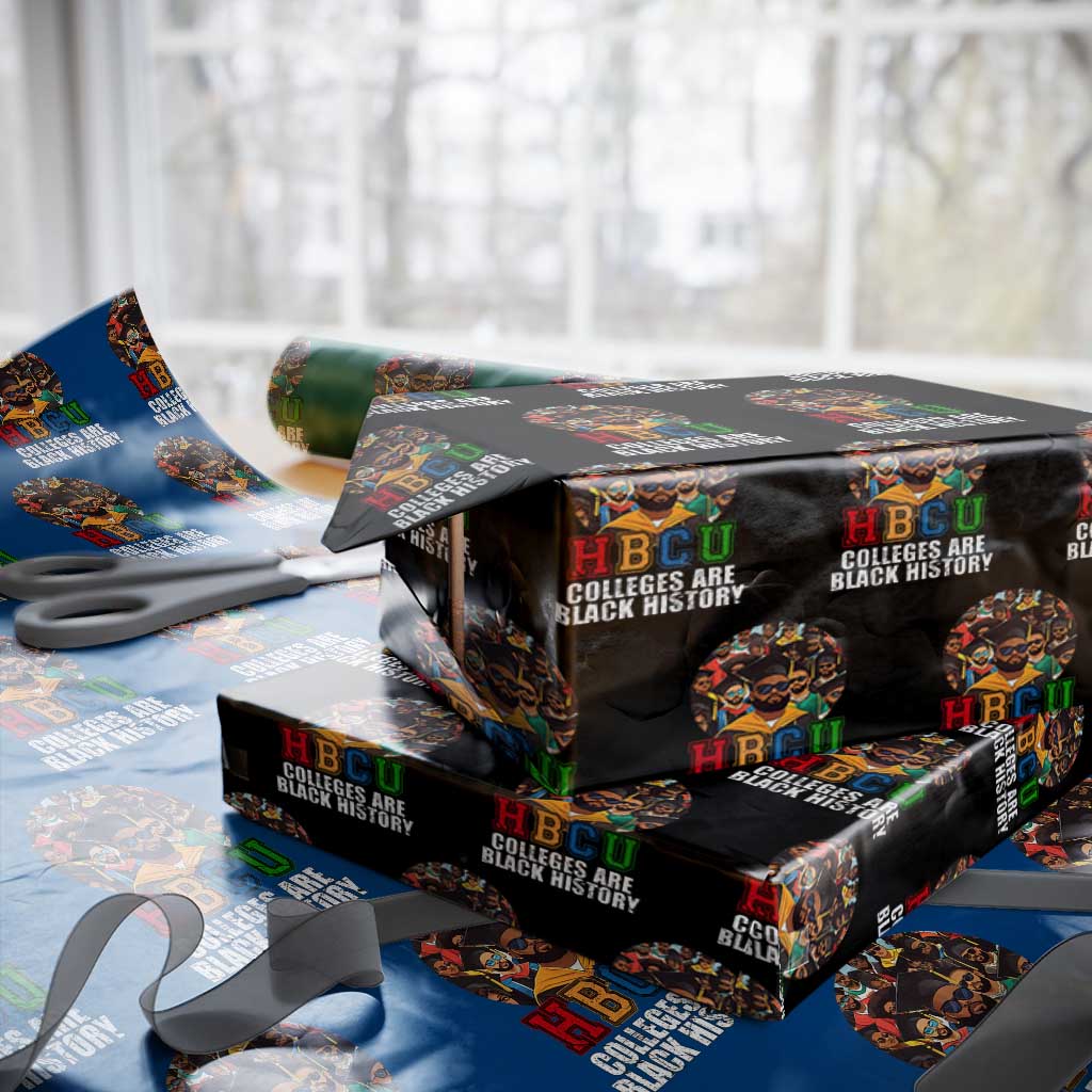 HBCU Colleges Are Black History Wrapping Paper Roll African Education TS02 Black Print Your Wear