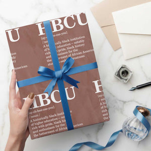 HBCU Definition Wrapping Paper Roll Historically Black College Pride Celebrating Education and Black History TS02 Mocha Print Your Wear