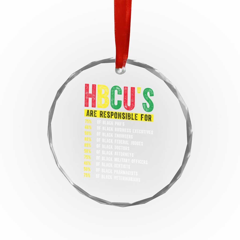 HBCUs Are Responsible For Black Excellence Crystal Glass Ornament Powerful Education Impact Statistics Pride TS02 Print Your Wear