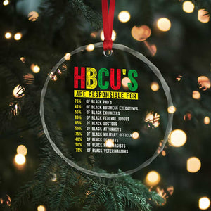 HBCUs Are Responsible For Black Excellence Crystal Glass Ornament Powerful Education Impact Statistics Pride TS02 Print Your Wear