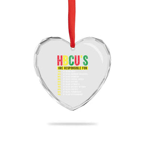 HBCUs Are Responsible For Black Excellence Heart Crystal Glass Ornament Powerful Education Impact Statistics Pride TS02 Print Your Wear