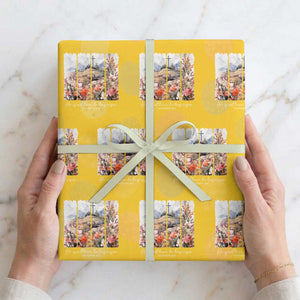 He Is Not Here He Has Risen Wrapping Paper Roll Christian Easter Religious Bible Verse TS11 Yellow Print Your Wear