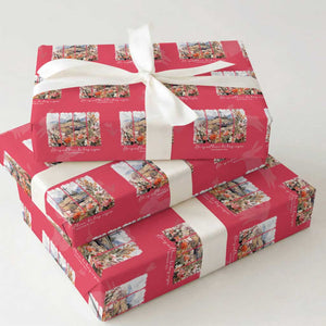 He Is Not Here He Has Risen Wrapping Paper Roll Christian Easter Religious Bible Verse TS11 Red Print Your Wear