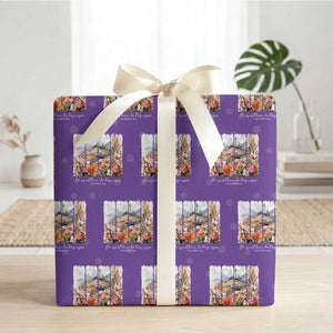 He Is Not Here He Has Risen Wrapping Paper Roll Christian Easter Religious Bible Verse TS11 Purple Print Your Wear