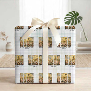 He Is Not Here He Is Risen Wrapping Paper Roll Christian Easter Bible Verse TS14 White Plaid Print Your Wear