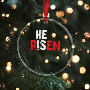 He Is Risen Crystal Glass Ornament Vintage Christian Religious Faith TS10 Print Your Wear