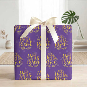 He Is Risen Wrapping Paper Roll Jesus Easter Religious Christians TS10 Purple Print Your Wear