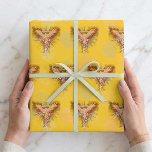 He Is Risen Wrapping Paper Roll Jesus Resurrection Easter Christian Cross Phoenix Rising TS10 Yellow Print Your Wear