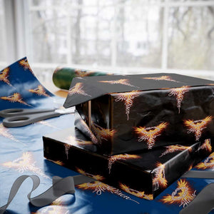 He Is Risen Wrapping Paper Roll Jesus Resurrection Easter Christian Cross Phoenix Rising TS10 Black Print Your Wear