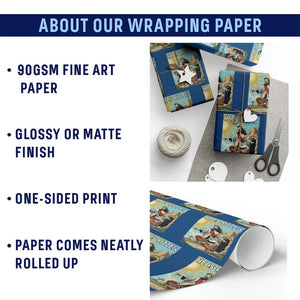 He is Rizzen Wrapping Paper Roll Funny Jesus Skateboarding Christian Meme TS10 Print Your Wear