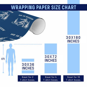 He Is Rizzin Wrapping Paper Roll Christian Soccer Funny Gift For Believers TS12 Print Your Wear