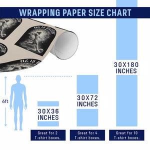 He Is Rizzin Wrapping Paper Roll Funny Christian Faith Soccer Player Gift TS12 Print Your Wear