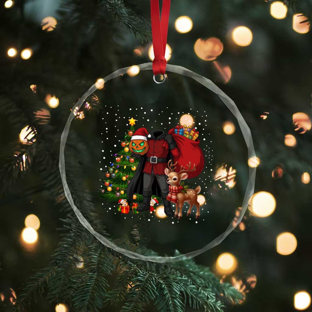 Headless Horseman Santa Crystal Glass Ornament Funny Christmas Mashup Gift TS12 Print Your Wear